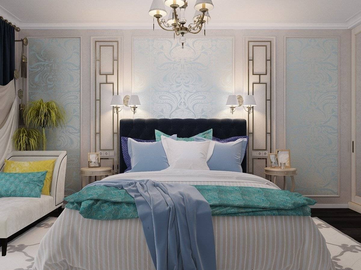 Спальня с голубым оттенком - 71 фото погружения в атмосферу уюта