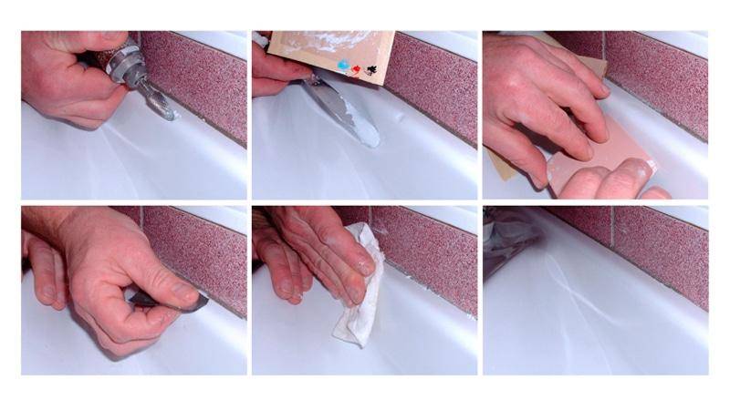 Как устранить скол и трещину на керамической раковине