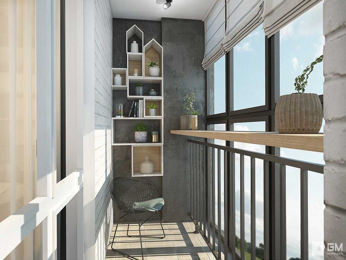 Скандинавский стиль в оформлении интерьера балкона