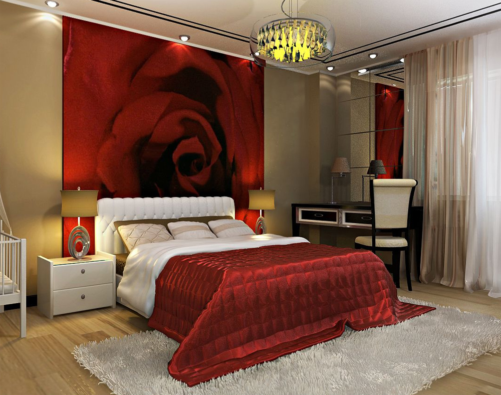Красная спальня - 120 фото лучших идей дизайна кухни яркого цвета