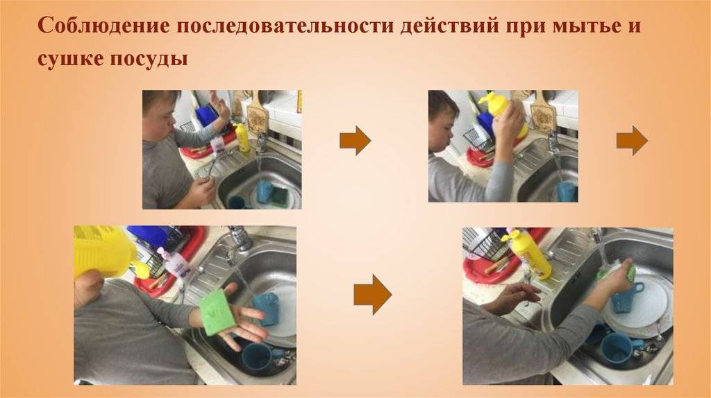В какой последовательности моют посуду