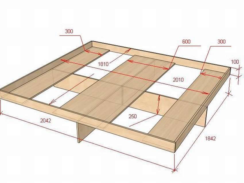 Как сделать кровать-подиум своими руками, чертежи и фото