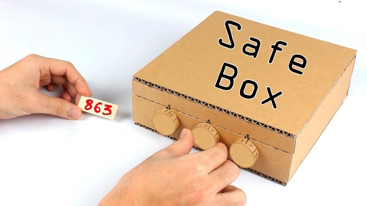 Сейф из картона своими руками. как сделать сейф своими руками из картона, коробки, лего? дверца с замком