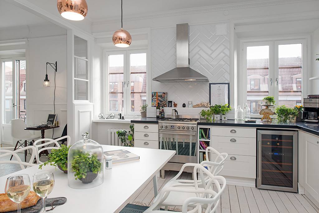 Кухня в скандинавском стиле: 45 фото интерьеров кухни