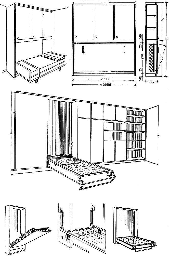 Шкаф-кровать своими руками: идея для крохотной квартиры