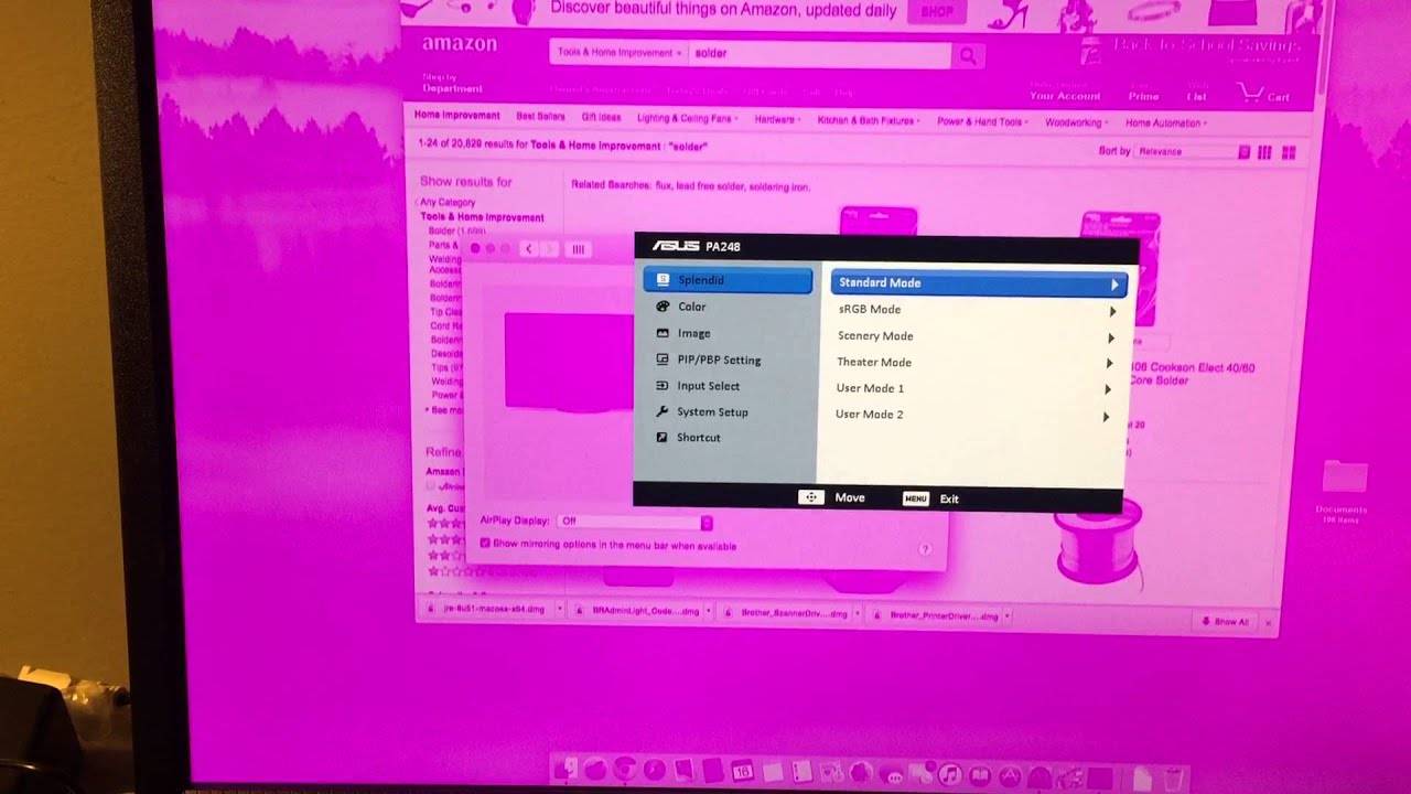Экран монитора стал розовым как исправить. изображение на экране ноутбука с красным (розовым) оттенком