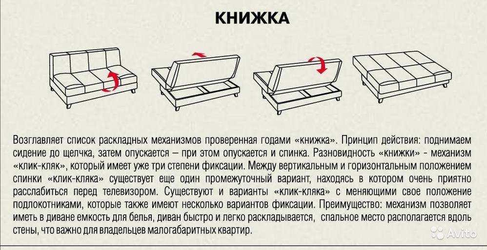 Как произвести ремонт механизма дивана книжки: не раскладывается диван книжка что делать