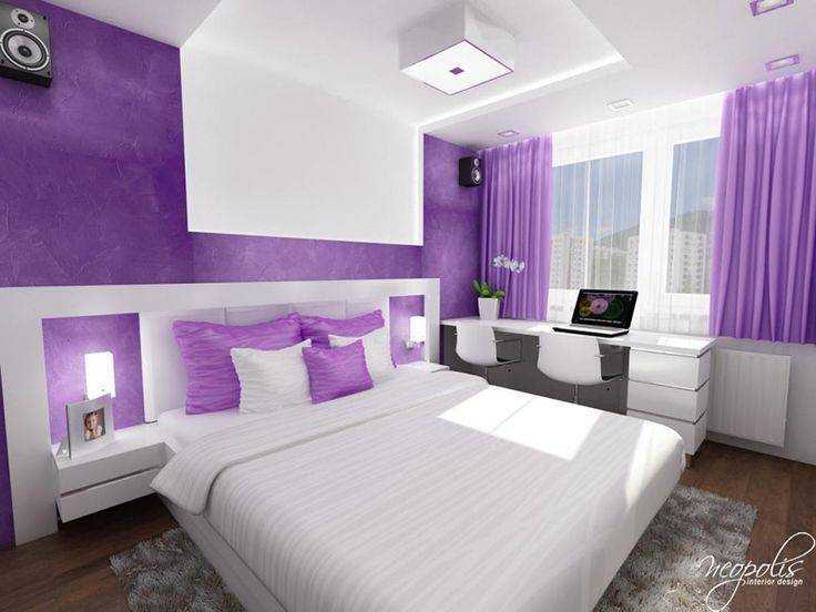 Спальня в фиолетовых тонах: 27 фото примеров фиолетовой спальни