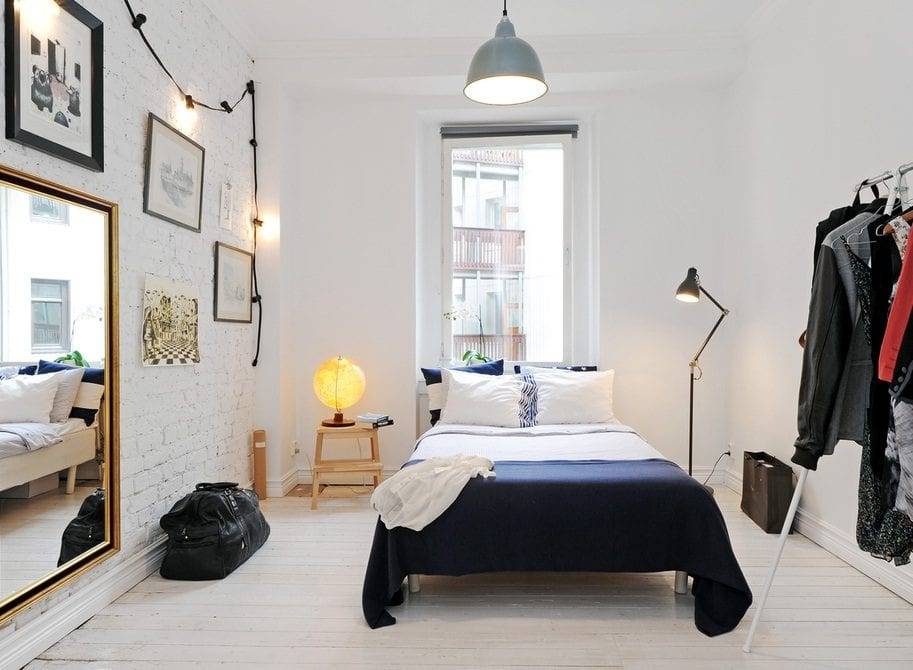 Спальня в скандинавском стиле - интерьер спальни с фото