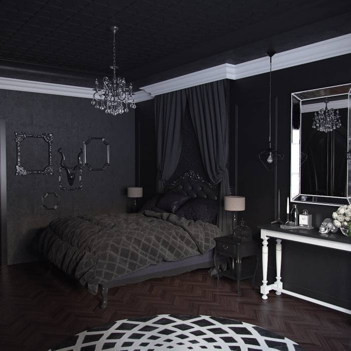 Готический стиль в интерьере: описание и характерные черты стиля для спальни, гостиной + 125 фото идей дизайна