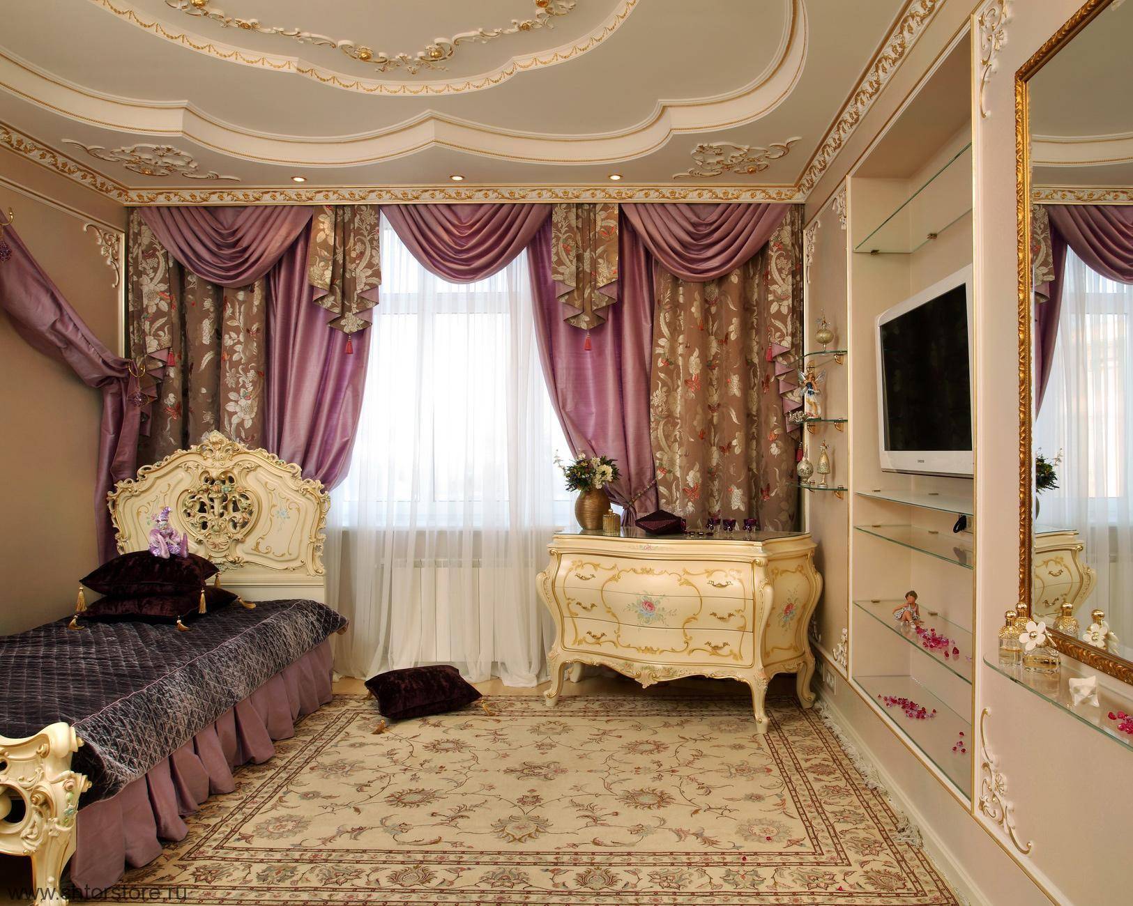 отделка комнаты в стиле барокко