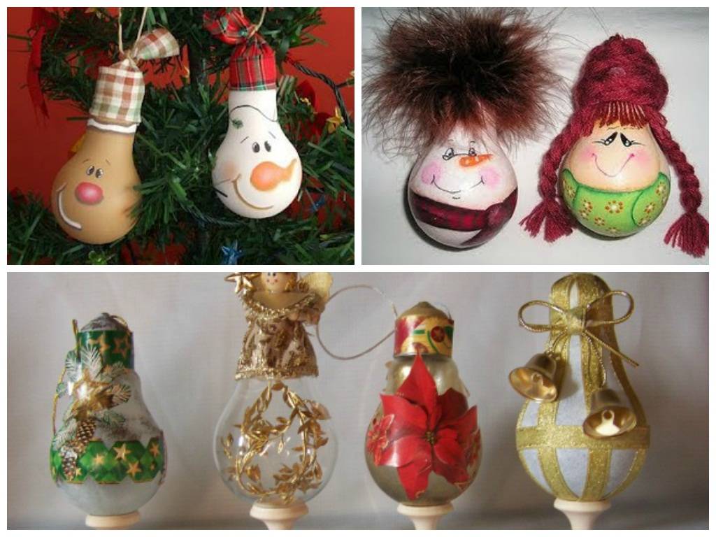 Елочные игрушки из лампочек (фото): кладезь идей для новогоднего декора | дом мечты