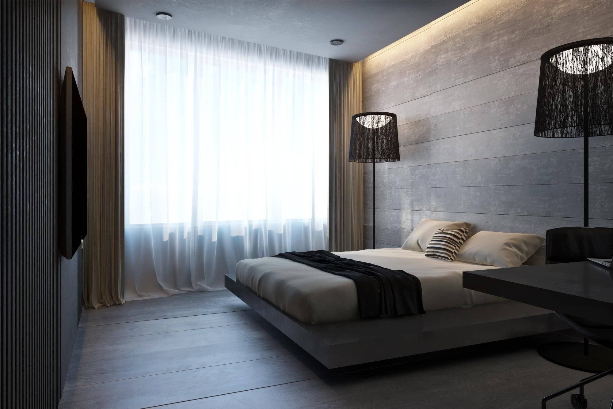 Спальня в стиле минимализм фото (реальные)