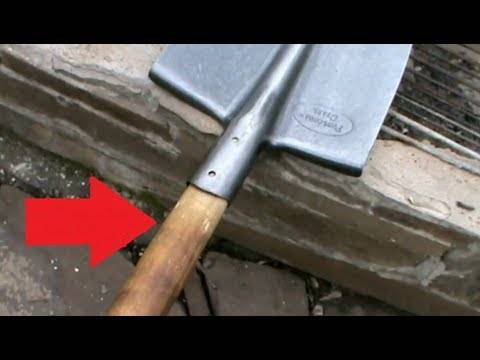 Как насадить на лопату черенок