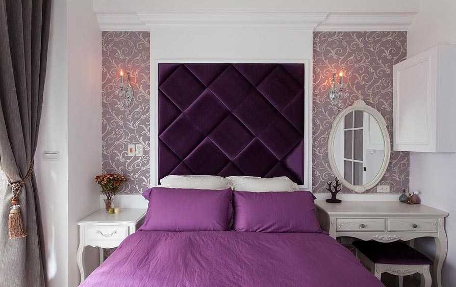 Фиолетовая спальня: роскошь и импульсивность в интерьере | дизайн интерьера