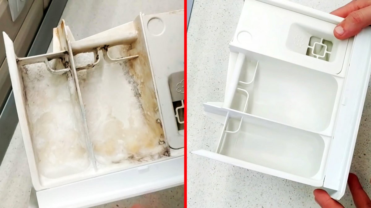 Как почистить лоток для порошка в стиральной машине, чем отмыть?