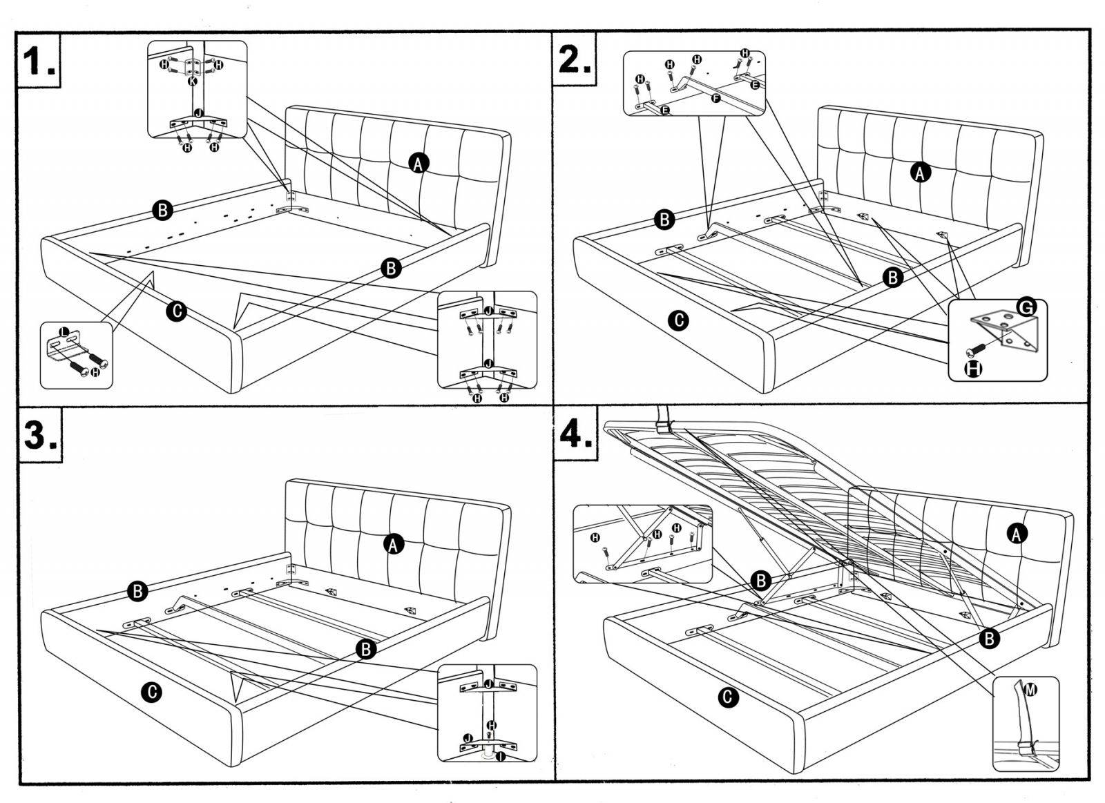 Как собрать кровать с подъемным механизмом