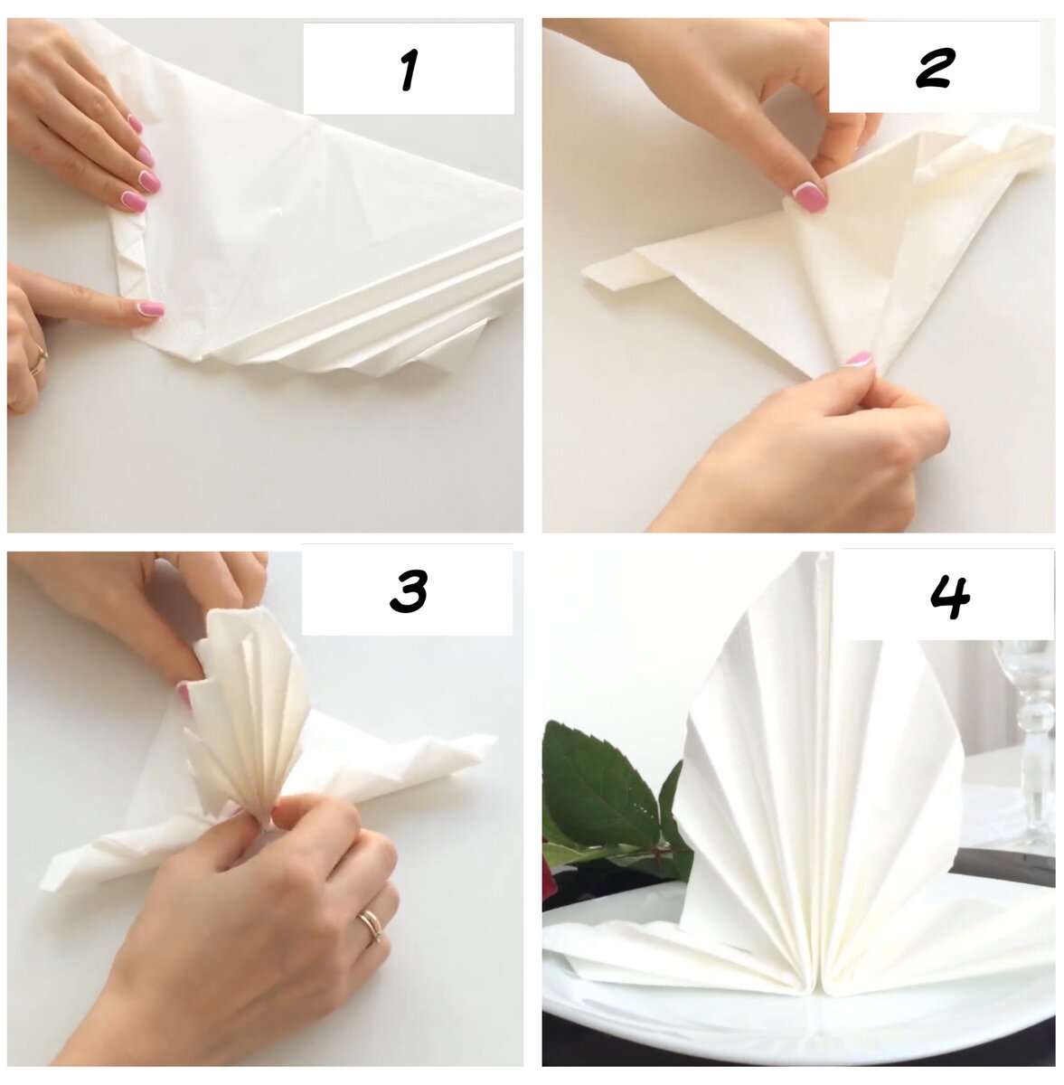 Как красиво сложить бумажные салфетки: варианты сервировки в салфетницу и в стакан - сайт о рукоделии