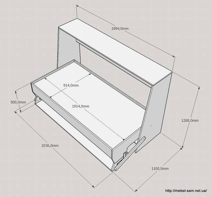 Шкаф-кровать (трансформер) своими руками: 470 фото, чертежи и схемы