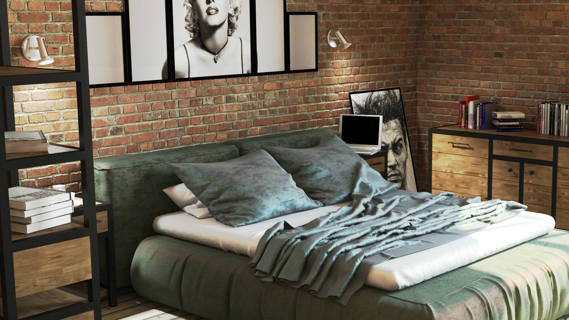 Спальня в стиле лофт - 85 фото новинок необычного дизайна спальни