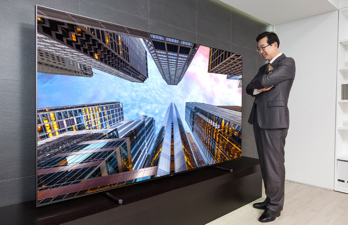 Самые большие экраны размеры. Самый большой телевизор Samsung 110 дюймов. Самсунг 80 дюймов. Samsung 100 дюймов 8k. Телевизор Samsung 100 дюймов.