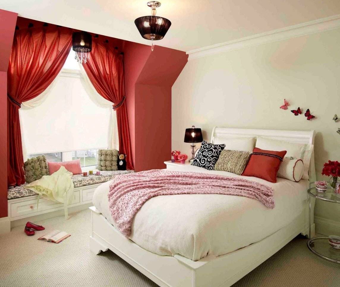 Красная спальня: 100 фото красивых идей, варианты сочетания цвета