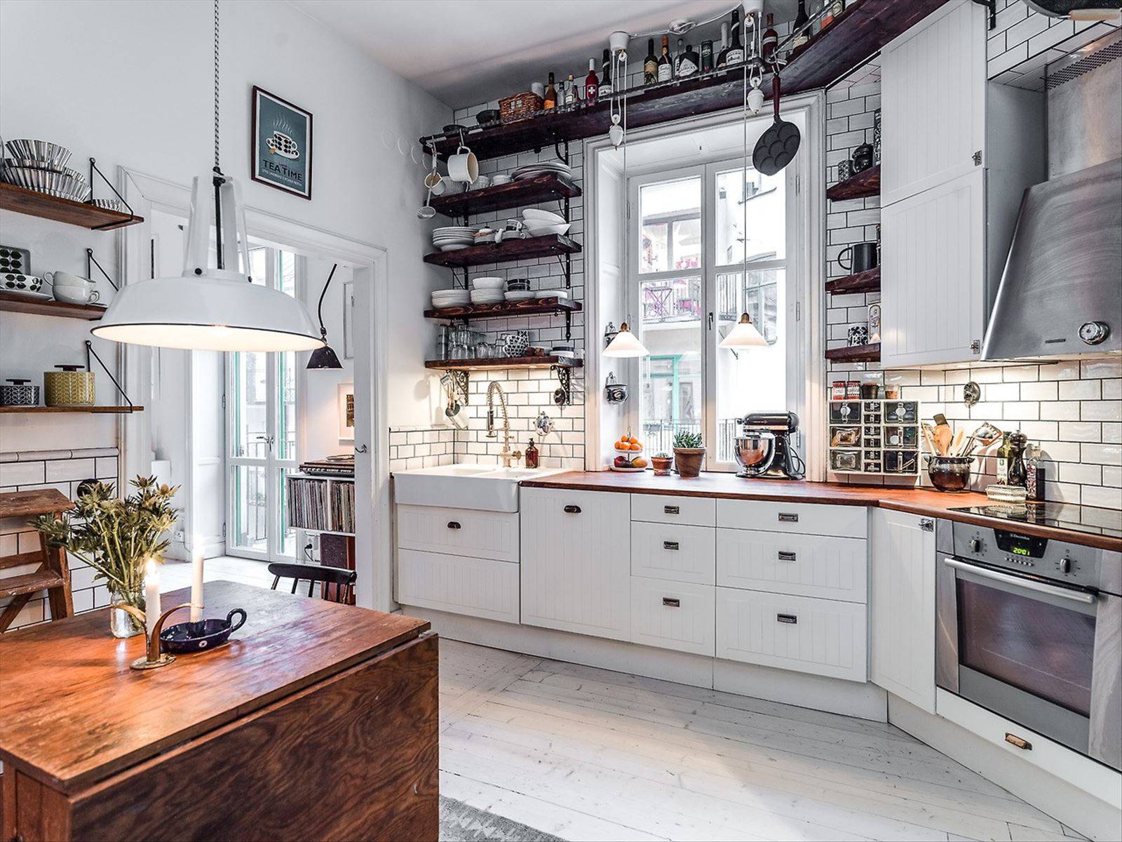Белая кухня в скандинавском стиле - особенности использования белого в скандинавской кухне (160 фото)