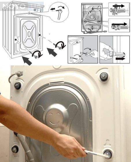 Как снять транспортировочные болты со стиральной машины – инструкция