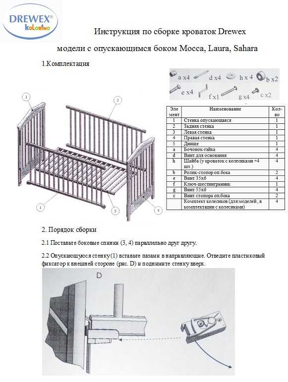 Сборка детской кроватки с опускающимся боком. детская кровать своими силами, особенности и тонкости изготовления
