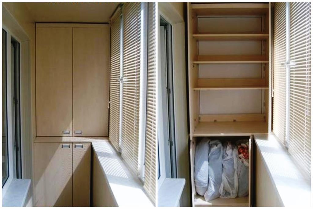 Шкафчики и шкафы на балконах и лоджиях: хранение без хаоса